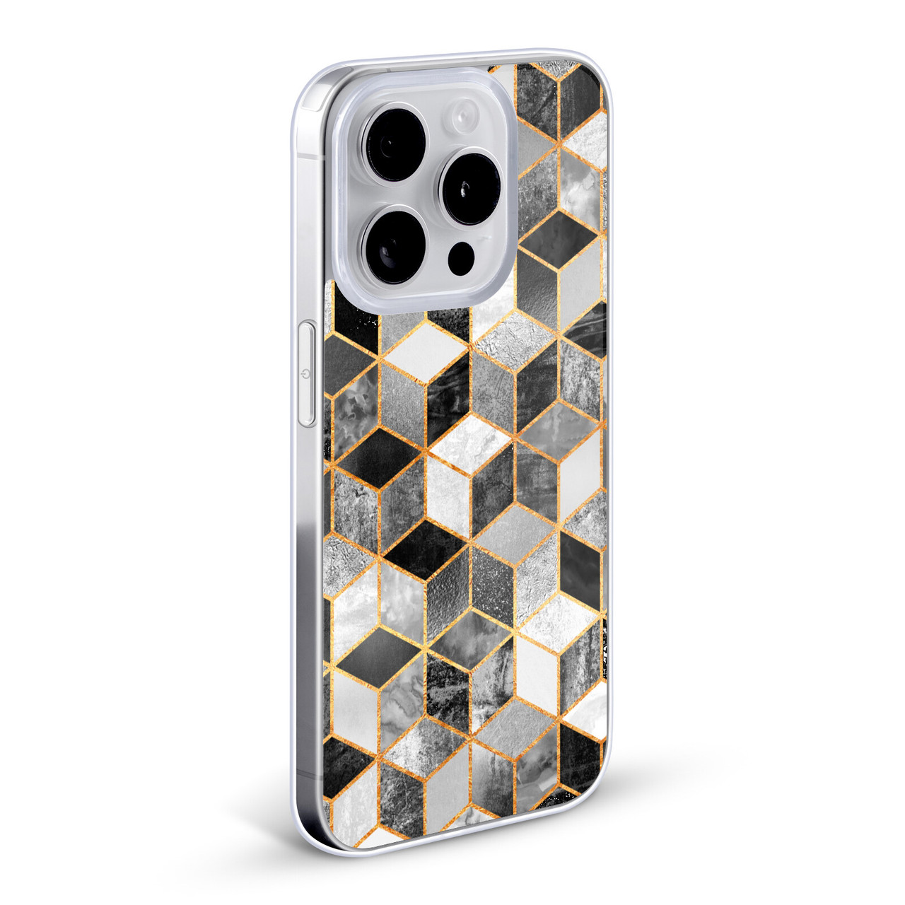 Elisabeth Fredriksson Cubes Collection Black And White Soft Gel Case for Apple iPhone 12 Mini